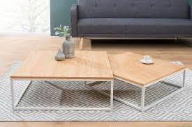 Design Couchtisch 2er Set Big Fusion Eiche Weiss Couchtisch Weiss Eiche Couchtische Couchtisch Weiss