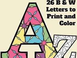 A piece of cardboard, glue stick, and a scissor. Free Printable Alphabet Letters Coloring Pages