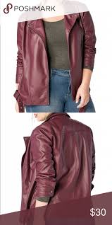 Burgundy Faux Leather Jacket Nwt Burgundy Faux Leather Jacket Faux Leather Jackets Leather Jacket