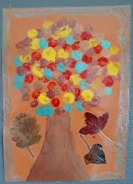Choisissez des papiers de soie différents, des feuilles d'arbres et des pastels variées. Tableau D Automne A La Peinture Avec Des Bouchons Activite Manuelle Nature Et Creative Des 18 Mois Jeux Et Partage
