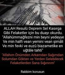 Gece olunca yemek ve su kaplarınızın üstüne kapatın. Deprem Duasi Arapca Yazilisi Mumsema