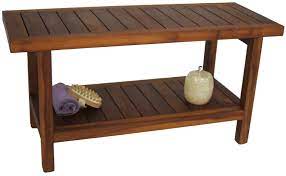 Signaturehardware.com has been visited by 10k+ users in the past month 36 Solid Teak Indoor Outdoor Shower Bench Teak Patio Furniture World