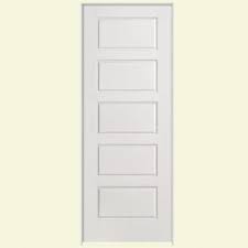 Masonite Safe N Sound Riverside Smooth 5 Panel Equal Solid Core Primed Composite Prehung Interio Prehung Interior Doors Doors Interior Masonite Interior Doors