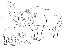 Llll➤ hundreds of printable rhino coloring pages and books. Free Rhinoceros Coloring Page