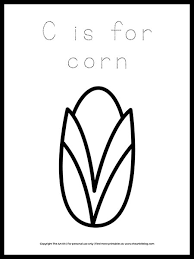 590x762 thanksgiving coloring page customizable pdfs. Free Letter C Is For Corn Coloring Page The Art Kit