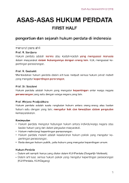 Contohnya adalah kuhp m (khusus) dan pasal 338 kuhp . Asas Asas Hukum Perdata Asas Asas Hukum Perdata First Half Pengertian Dan Sejarah Hukum Perdata Di Studocu