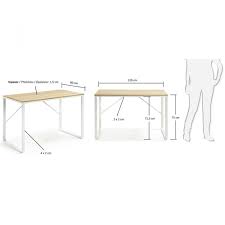 Disposition des éléments de bureau sur fond blanc. Bureau Design Structure En Metal Blanc Et Plateau En Bois Talbot Par Drawer Fr