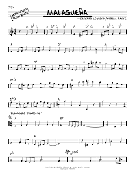 Malaguena Sheet Music Ernesto Lecuona Real Book Melody Chords