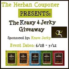 The Herban Couponer Giveaway Krazy 4 Jerky Krave Jerky 6 28 7 12 Krave Jerky Food Giveaways Giveaway