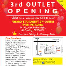 Shopping, department stores sri petaling. Premio Stationery Sri Petaling Sdn Bhd Seputih 1 Tip