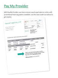 What payment options do you have for a. Care Credit Bill Pay El Paso Optical Center