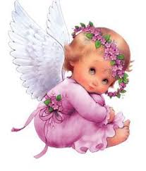 Little Angel In Lavender Angel Cartoon Baby Angel Angel Pictures