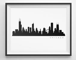 Black And White Denver Skyline Silhouette Chicago Skyline Silhouette Printable Skyline Pdf Png Etsy Chicago Skyline Silhouette Skyline Silhouette Chicago Skyline