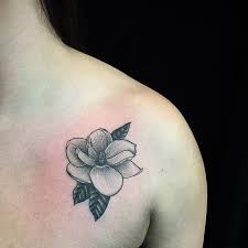 Archeologists have found magnolia fossils that are almost 20 million years old. Marcel Blue On Instagram Magnolia Tattoo From Last Night Flower Flowertattoo Magnoliatattoo Nyc N Magnolia Tattoo Jasmine Flower Tattoos Flower Tattoo