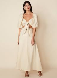 Due to the wrap style nature of this dress, if you prefer more bust coverage we suggest taking a size up. Faithfull Idrissy Top Devon Skirt The Closet Collective Hire