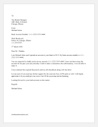 The manager bank name bank address. Bank Account Reactivation Letter Word Excel Templates
