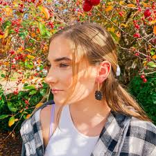 Matte Boho Square Flower Dangle Polymer Clay Earrings