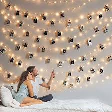 As you'd expect, we have plenty of inspiration for kids' bedrooms, but real fires might add a lovely glow to a room, but there are many reasons why they are impractical. Amazon Com Photo Clip String Lights 17ft 50 Led Fairy String Lights With 50 Clear Clips For Hanging Pictures Photo String Lights With Clips Perfect Dorm Bedroom Wall Decor Wedding Decorations Home Improvement