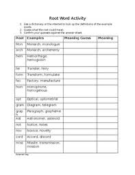 They will share what their results are and get feedback from fellow students and i. Greek And Latin Root Worksheet By Lacey Elliott Tpt