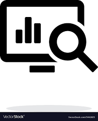 Search Chart Icon On White Background