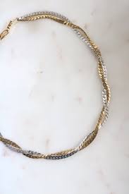 Vintage Avon Gold And Silver Braided Necklace Etsy Braided Necklace Gold Vintage Avon