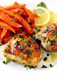 Roasted Chicken Thighs With Lemon And Herb Video Lemon Blossoms
