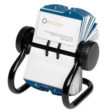 A business card typically includes the giver's name, company or business affiliation (usually with a logo). Rolodex Rotary Business Card File 67236 400 Business Card 24 Printed Black 662791