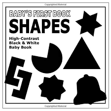 The high visual contrast of black and white in a monochrome nursery and the use of these two colours in different shapes and patterns (as seen here) sends the strongest visual signals to a baby's. Baby S First Book Shapes High Contrast Black And White Baby Book Baby Books Black And White Amazon De Bucher