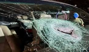 Bail was set at $100k, according to king. Driver Hospitalized After Car Hit By Rock Thrown Onto I 90