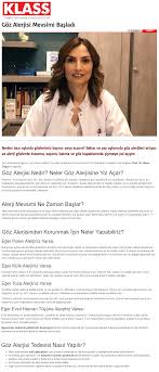Polenler Evcil Hayvan Tuyu Toz Kuf Duman Ve Parfum Gibi Yabanci Maddeler Goz Alerjilerine Yol Aciyor Goz Alerjiniz Varsa Klass Magazi Batman Alerjiler Kas
