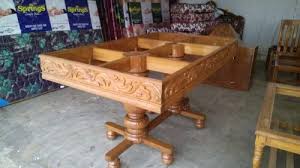 East west furniture oval dining table bring a stylish beauty to your dining area with our incredible double pedestal kitchen table. Standard Height Wooden Double Pedestal Dining Table Rs 17000 Unit Id 21683759773