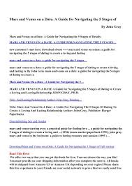 Susan campbell during a study of hundreds of couples) Mars And Venus On A Date A Guide For Navigating The 5 Stages Of