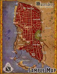 Dungeons & dragons waterdeep wards map set består av 7 kart designet for å passe på spillbordet ditt, som lar her er du nå: Waterdeep Forgotten Realms Stock Maps Dungeon Masters Guild Pegasus Digital