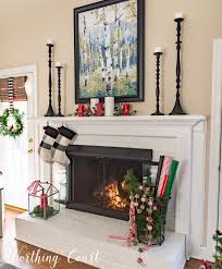 Black And White Fireplace Decor My Simple And Easy To Copy Christmas Mantel Decor Home Decor Christmas Mantels Decor