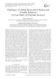 Pdf Challenges Of Airline Reservation System And Possible