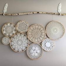 Vintage Bohemian Doily Wall Art Wall Hanging Doilies Etsy Cercles De Broderie Napperon Napperon Dentelle