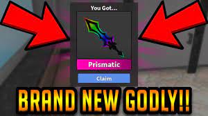 What game is murder mystery based off of? Epic Brand New Prismatic Godly Knife Roblox Murder Mystery 2 Youtube