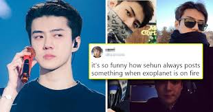 It's seem kinda new pic or not ? Exo S Sehun Posted An Unbothered Selfie After Chen S Marriage News