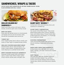 Glory days grilled fish tacos nutrition. Glory Days Grill Menu In Brooksville Florida Usa
