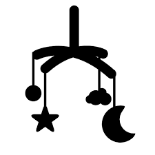 Baby Mobile Clipart Black And White Baby Crib Mobile Toy Free Vector Icons Designed By Freepik Free Baby Stuff Baby Crib Mobile Baby Cribs