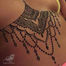 Nice Sternum Piece For Taryn On His Way To An Epic Bachelorette Weekend We Did That Bachelorette Epic Henna Tattoo Designs Henna Chest Henna Tattoo