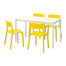 Melltorp Janinge White Yellow Table And 4 Chairs Ikea Ikea Table Ikea Ikea Dining