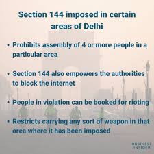 All internal examinations in government and private. Business Insider India On Twitter Section144 Section 144 Has Been Imposed By Delhi Police In The Red Fort Area It Does Not Allow More Than 4 People To Assemble In A