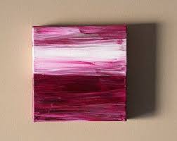 Original 8x8 Gallery Canvas Abstract Art Ombre Art Acrylic Painting White Pink Maroon Silver Office Decor Bedroom Decor Ombre Art Abstract Canvas Art Art