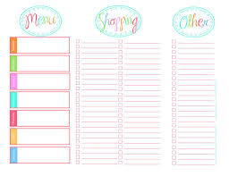Weekly Menu Planner Meal Planner Template Recipe Cards Template Meal Planning Binder