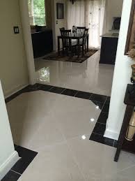 New Tile Crema Marfil 24x24 With A Border Of St Laurent Oriental Marble Marble Tile Floor Marble Floor Floor Tile Design