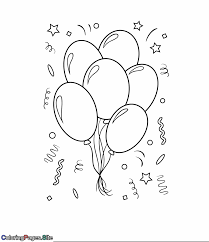 Make a coloring book with birthday balloon for one click. Birthday Balloons Coloring Page Birthday Coloring Pages Curious George Coloring Pages Star Coloring Pages