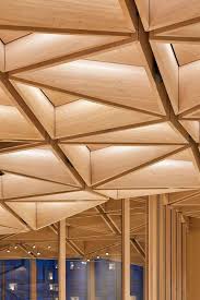 Yummy Wooden Waffles Installed At Canada S National Arts Centre Treehugger Abgehangte Decke Design Holzdecken Deckenarchitektur