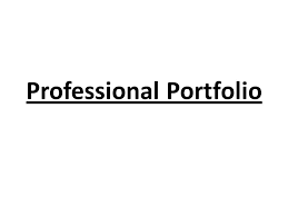 Things not to put in a resume cover letter. Professional Portfolio Ppt Video Online Download