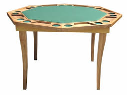 Prescott game chair boasts decorative nail head trim. American Classic 48 Octagonal Wooden Poker Table With Folding Legs